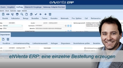 auftragsbezogene Bestellung erzeugen - eNVenta ERP